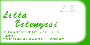 lilla belenyesi business card